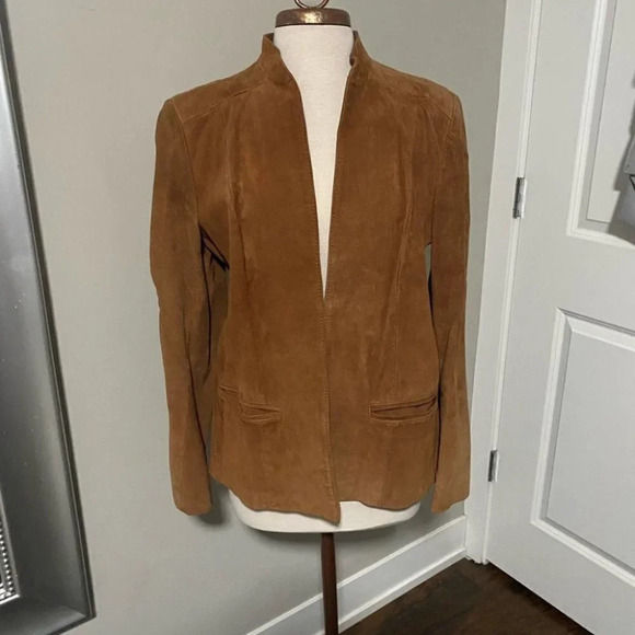 Vintage Sears leather suede jacket camel brown large - Picture 1 of 12